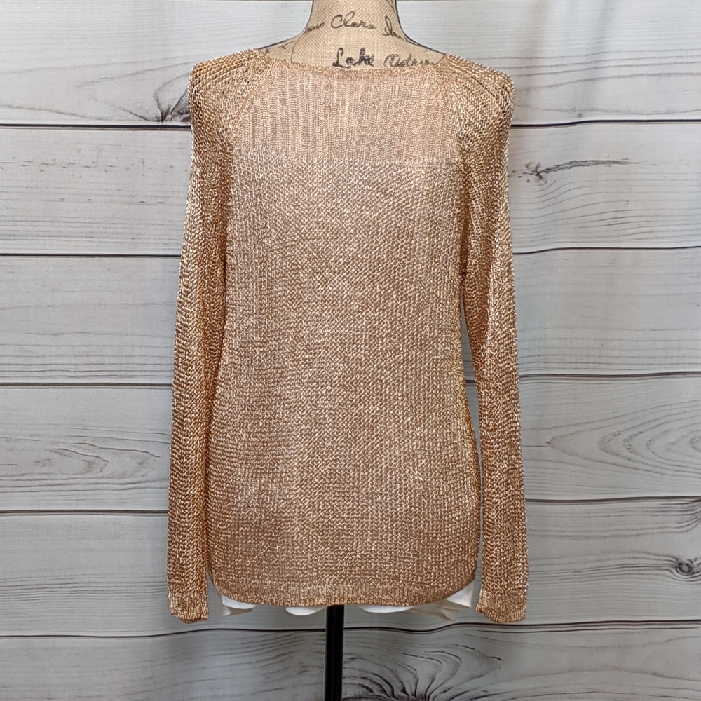CHICO'S Copper Mesh over Polyester Shell Sz 2... - Picture 12 of 16